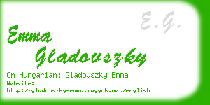 emma gladovszky business card